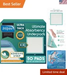 Ultra Thick Disposable Bed Pads With Adhesive - Perfect For Chronic Incontinence. Fixed Price $66.49.