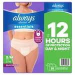 Always Discreet Essentials Underwear For Women, Maximum, Chose Sizes: S,l,xl. Fixed Price $36.99.