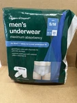 Up & Mens Underwear Diaper Small Medium 28-40 20 Count. Fixed Price $12.00.