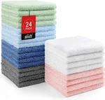 24 Pack Soft Cotton For Face, Bathroom, Spa, Gym. Fixed Price $19.99.