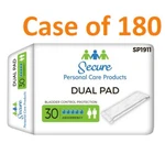 180 Pk Secure Dual Pads Incontinence Liner Maximum Absorbency Bladder Control. Fixed Price $89.91.