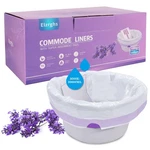 Elzrghs Commode Liners With Absorbent For Bedside 50BAGS+50PADS, White. Fixed Price $26.05.