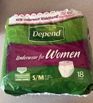 Depend Underwear For Women Maximum Absorbency Disposable White S/m 10 Count. Fixed Price $10.00.