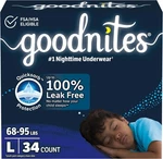 Goodnites Boys' Nighttime Bedwetting Underwear, Size Large, White. Fixed Price $42.96.