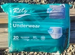 Rely Maximum Underwear Xl 20 Count Unisex Adult Incontinence Pull-ups 58-68 New. Fixed Price $7.49.