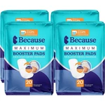 Because Maximum Incontinence Booster Pads, Unisex, Extra Absorbency, 80 Count. Fixed Price $40.88.