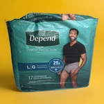 Depends Fit-flex Underwear Men Size Large Max Absorb 17CT Gray. Fixed Price $16.99.