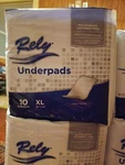 Rely Underpads Xl 30" RLYASU300 Qty: 10. Fixed Price $10.99.