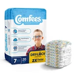 Comfees Baby Diaper Size Over 41 Lbs. CMF-7 20 Ct. Fixed Price $14.85.