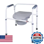 Carex Steel 3-IN-1 Commode Chair Portable, 250 Lbs Capacity. Fixed Price $117.14.