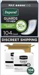 Depend Incontinence Guards/bladder Control Pads For Men, Maximum Absorbency, 10. Fixed Price $26.99.