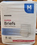 3X16=48 Mckesson #BR30643 Moderate Absorbency Adult Disposable Cloth Diapers. Fixed Price $28.99.