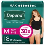 Depend Fit-flex Women's Adult Diapers, Fresh/max Protection, Medium Pack Of 18. Fixed Price $23.00.
