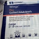 New Covidien Wings Plus Quilted Adult Briefs Large #66034 Heavy Absorbency N5. Fixed Price $19.87.