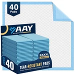 Aay Heavy Duty Disposable Bed Pads 36"X44" (40PCS) Tear-resistant Cloth Backing. Fixed Price $72.40.