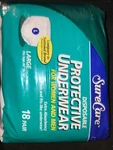 Sure Care Adult Absorbent Pull On Underwear Large Heavy Absorbency -pack Of 18. Fixed Price $30.00.