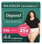 44 Count Depend Fresh Protection Adult Incontinence & Postpartum Bladder Leak. Fixed Price $44.99.