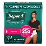 Depend Fresh Protection Underwear Women 24-30" Hip Blush Pull-on Max Absorb 64. Fixed Price $69.56.