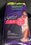 Depend Defense Women's Incontinence Underwear Overnight Small 26 Ct. Fixed Price $48.99.