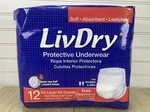 Livdry Adult Xxl Protective Underwear Super Absorbent, (12 Pcs). Fixed Price $16.39.