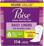 Poise Daily Liners, Incontinence Panty For Bladder Leaks, Long Length. Fixed Price $36.50.
