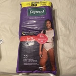 Depend 22 Pack Night Defense Blush Women's Large Incontinence Adult Underwear. Fixed Price $13.99.
