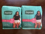 Depend Fresh Protection Adult Incontinence Underwear For Women Large 2X17 Count. Fixed Price $26.98.