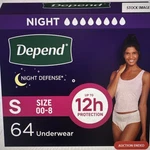 Depend Fresh Protection Adult Incontinence Underwear For Women Sm. 64CT 5516300. Fixed Price $35.00.