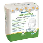 Presto Maximum Absorbency Underwear, Small (25 32 Waist) White Case Of 80. Fixed Price $43.84.