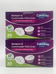 Carebag By Cleanis Bedpan & Commode Pail Liner 20-PACK Lot Of. Fixed Price $30.00.