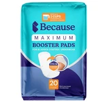 Because Maximum Incontinence Booster Pads, Adult 20 Count (pack Of 1), White. Fixed Price $21.00.