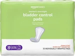 Amazon Basics Unscented Incontinence Pads For Women, Overnight, 30 Count. Fixed Price $20.96.