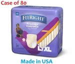 Fitright Ultra Incontinence Underwear For Women Large/xlarge Case Of 80 Usa Made. Fixed Price $59.93.
