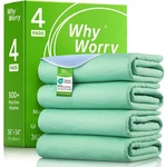 Whyworry 4PACK 34X36 Washable Bed Adult Incontinence Pee Reusable Underpads. Fixed Price $31.88.