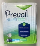 Prevail Nu-fit Daily Briefs 18 Count Large 45"-58" Protective Hygiene Authority. Fixed Price $16.95.