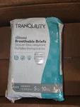 Tranquility Essential Incontinence Breathable Tabbed Briefs Size SMALL-10 Count. Fixed Price $5.00.