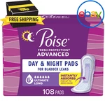 Poise Advanced Ultimate Absorbency Long Pads, 108-COUNT. Fixed Price $65.99.
