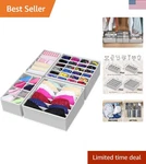 4-PACK Drawer Organizer Closet Dividers For Underwear, Socks, Bras, Sca.... Fixed Price $31.99.