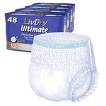 Livdry Ultimate Xl Adult Incontinence Underwear, X-large (48 Count), Navy. Fixed Price $125.99.