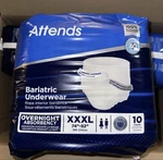 4 Pack Attends Disposable Underwear 3XL Xxxl Overnight Adult Depend Pull Up Lot. Fixed Price $69.50.