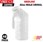 Medline Male Urinal W/ Lid Cover For Traveling 1000ML/32OZ - 48 Bottles. Fixed Price $45.95.