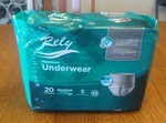 Rely Incontinence Briefs Maximum Underwear Pack Small Size 20" To 34" Waist. Fixed Price $5.00.