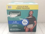 Depend Fresh Protection Incontinence Underwear For Men, Adult Diapers, L, 40. Fixed Price $23.35.