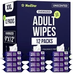 Adult Wipes For Elderly 12 Pack Extra Large Thick No-rinse Bathing Wet. Fixed Price $66.06.