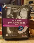 Cvs Health Women's Protective Pads Maximum Absorbency 48 Sealed. Fixed Price $18.99.