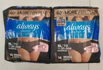 Bags Of 16: Always Discreet Boutique Underwear *xl* Sizes 20-24* (B1P2A-3868). Fixed Price $29.99.