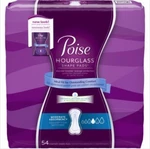 Poise Hourglass Shape, Moderate Absorbency Incontinence Pads, Regular Length, 54. Fixed Price $27.98.