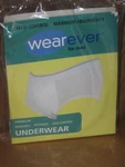 Wearever Underwear Men Sz White Washable, Maximum Absorbency 2 Cups. Fixed Price $19.95.