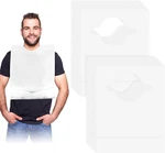 Disposable Adult Bibs 50 Pack 13 18IN Waterproof With Crumb Catcher. Fixed Price $17.95.