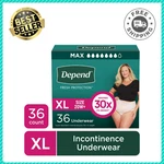 Depend Fresh Protection Women's Incontinence Underwear, Xl, 36 Ct, Adult Diapers. Fixed Price $34.99.